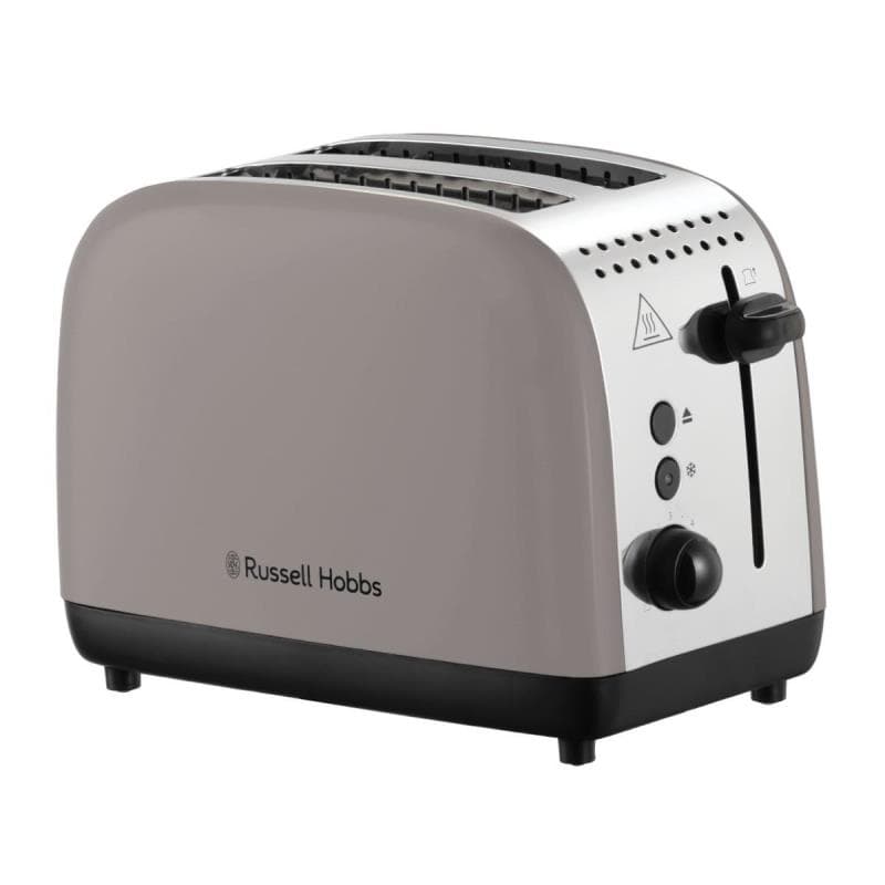 Torradeira Russell Hobbs Colours Plus Mocha 26931-56 para 2 Fatias com 6 Níveis de Tostagem e Ranhuras Longas – Cinzento Mocha