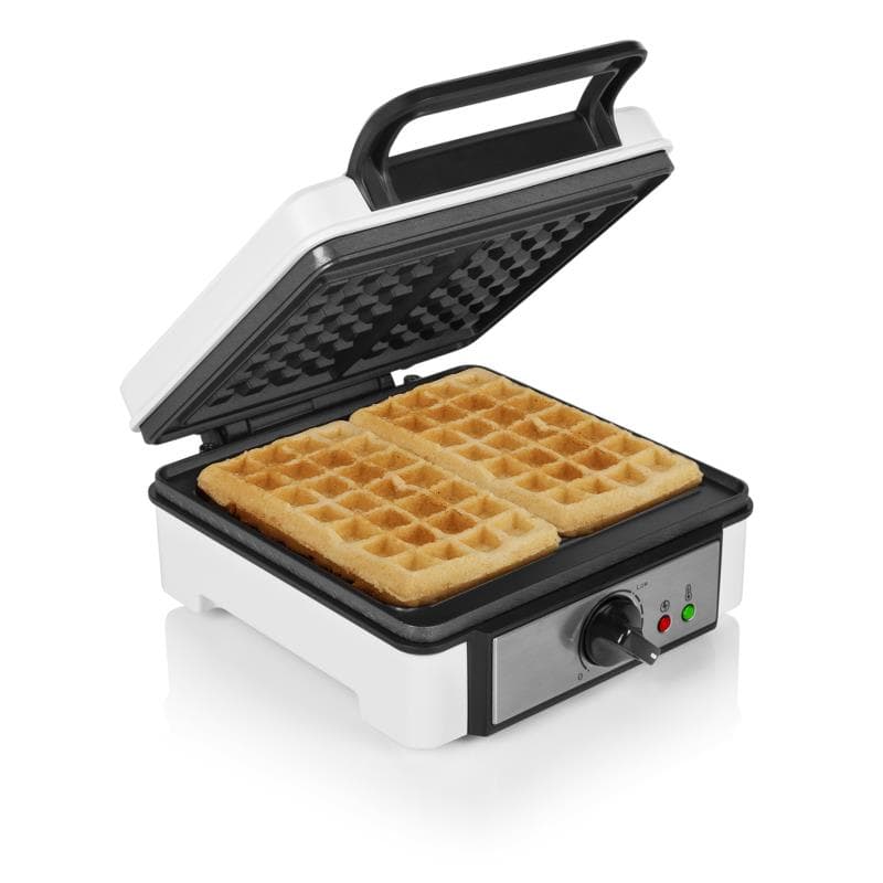 Máquina de Waffles Belgas Princess 132397 para 2 Waffles 1200 W com Temperatura Regulável – Branca
