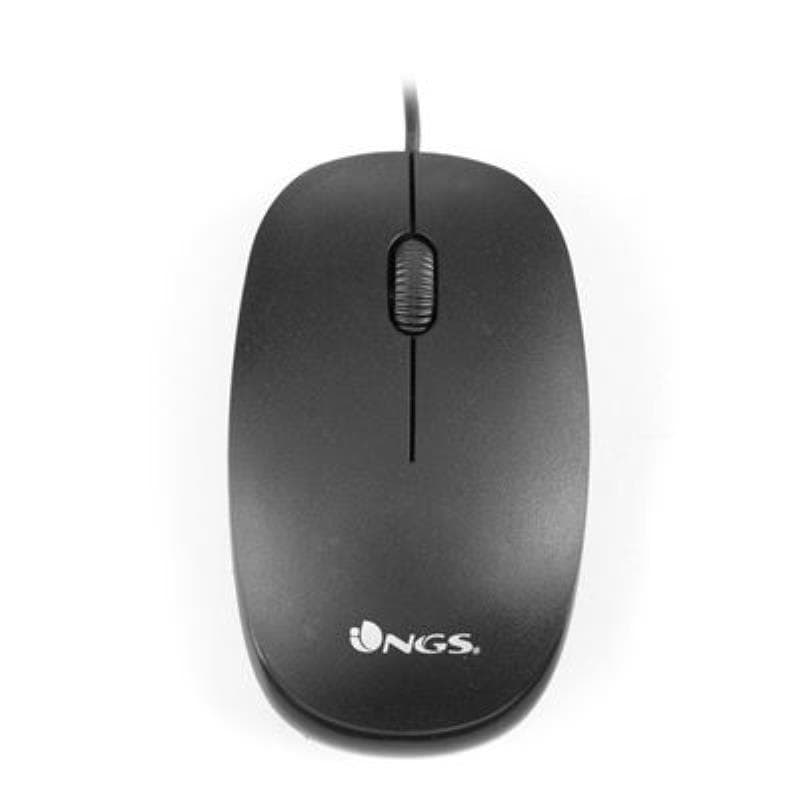 Rato Ótico com Fio NGS Flame 1000 DPI USB Ambidestro com 3 Botões – Preto