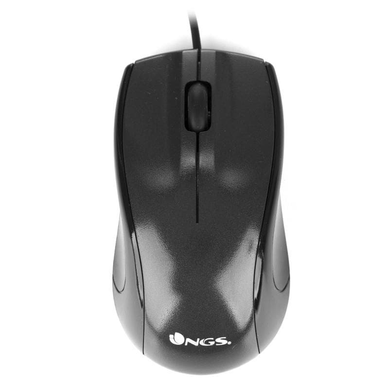 Rato Ótico com Fio NGS Mist 1000 DPI USB Ambidestro com 3 Botões – Preto