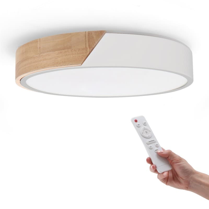 Plafon LED Circular Wood Round 24W CCT