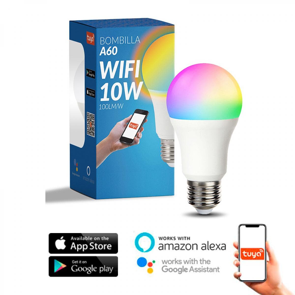 Bombilla LED SmartHome E27 A60 10W ## RGB+CCT